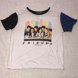 🌺 Friends TV Series T-Shirt Womens XL White Short Sleeve